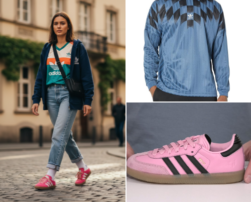 Adidas retro style cover photo collage