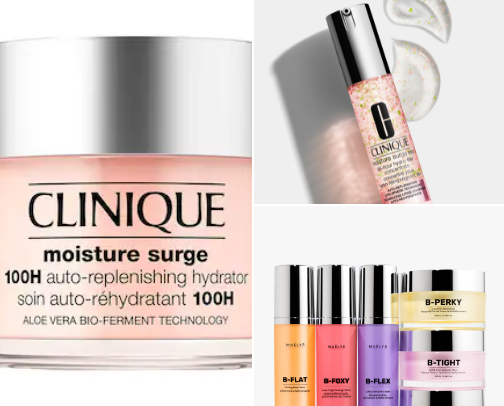 Moisturizers and serums cover photo collage
