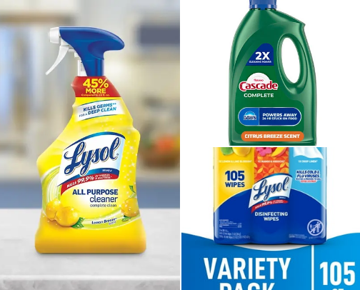 Cleaning supplies cover photo collage
