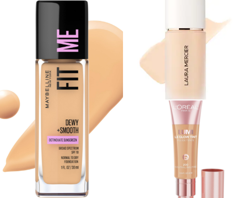 fav dry skin foundations cover photo collage