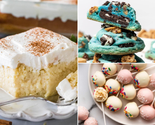 dessert recipes🎂. cover photo collage