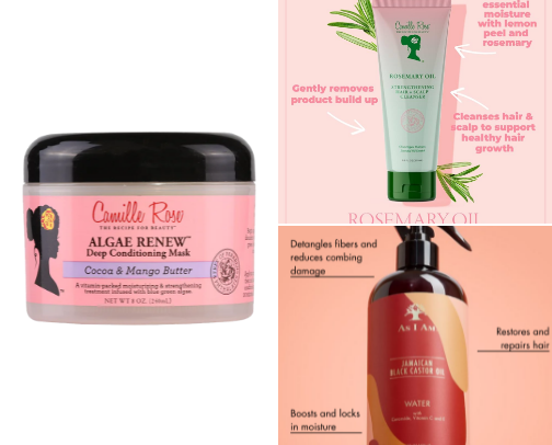 Curly hair products! cover photo collage