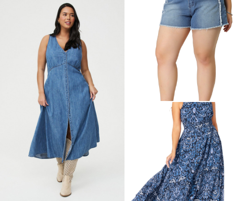 Plus size summer clothes cover photo collage
