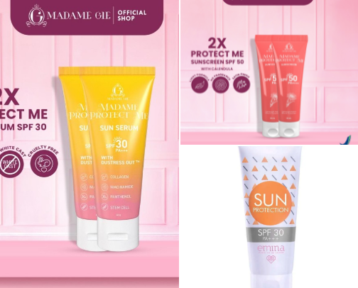 I recommend the sunscreen that I use cover photo collage
