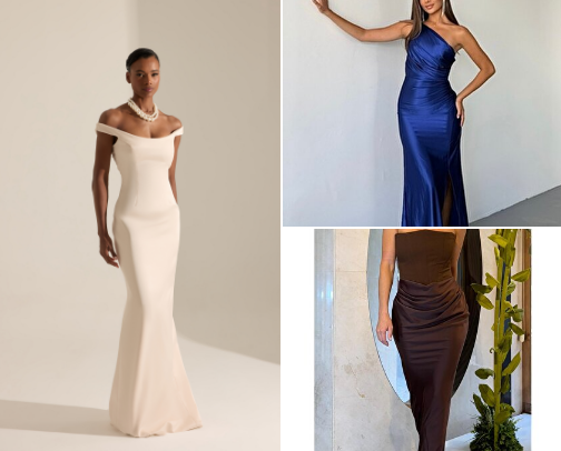 Evening dresses on trendyol cover photo collage