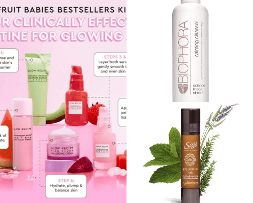 beauty & skincare cover photo collage