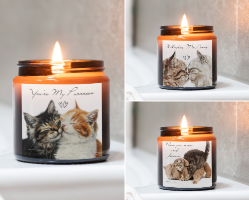 Feline - Themed Candles cover photo collage