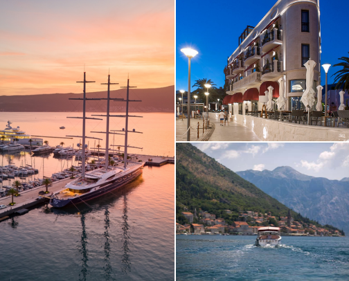Beautiful Montenegro coast - Budva, Tivat, Kotor cover photo collage