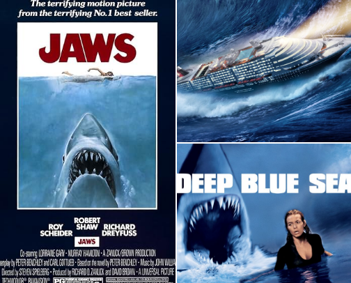Movies That Make Me Want to Stay Out of the Water cover photo collage