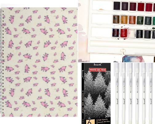 Art supplies 💕 cover photo collage