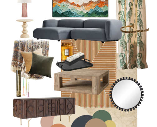 Modern Global Living Space cover photo collage