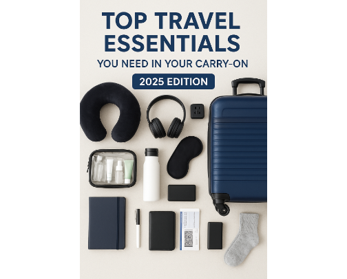 Top Travel Essentials You Need in Your Carry-On (2025 Edition) cover photo collage