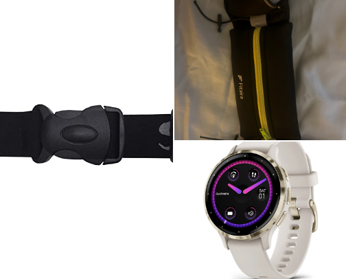 Accumulation of running essentials/accessories cover photo collage