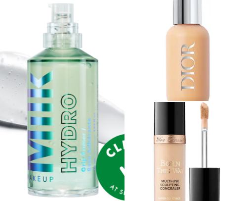 The only products you need for a flawless make-up base cover photo collage