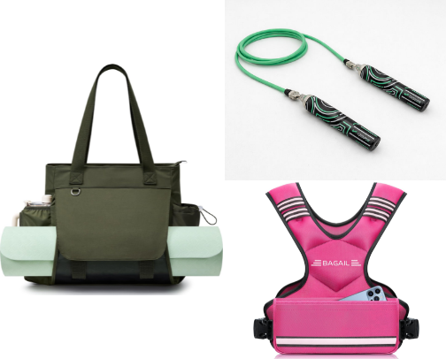 At-Home Fitness & Workout Gear for A Get Tight Season cover photo collage