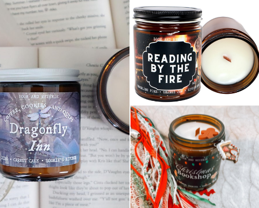unique winter candles from small etsy creators 🕯️ cover photo collage