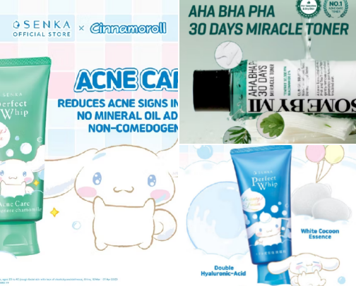 skincare that makes my skin happy 🫶 cover photo collage