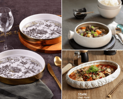 Decoration on dining table cover photo collage