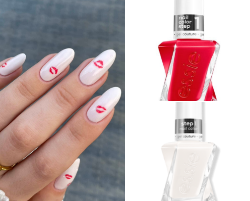 💋💗 lipstick kiss nails cover photo collage