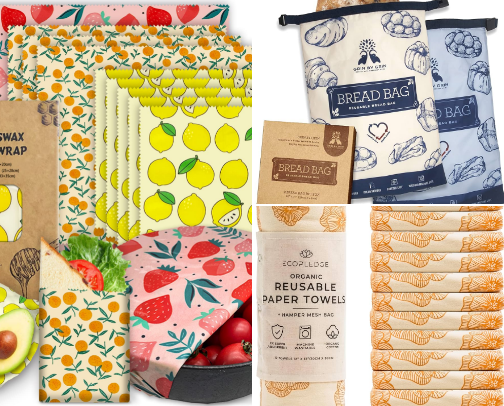 Eco-friendly🌎, multi-purpose packaging and equipment for the kitchen and food that I usually use🥰 cover photo collage