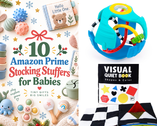 Top 10 Amazon Prime Stocking Stuffers for Babies cover photo collage