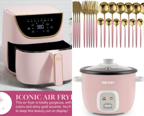 Pink kitchen finds 🎀 cover photo collage