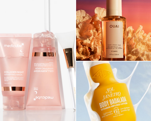 Skin & Haircare Essentials for Glowing Skin cover photo collage