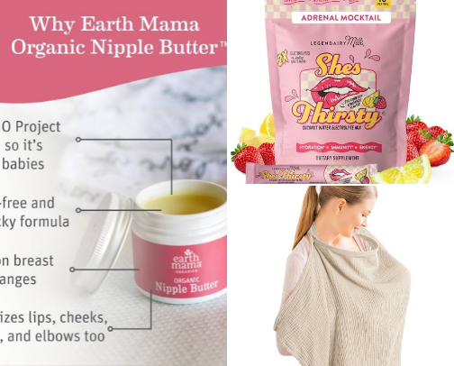 Breastfeeding lifesavers for a twin mom cover photo collage