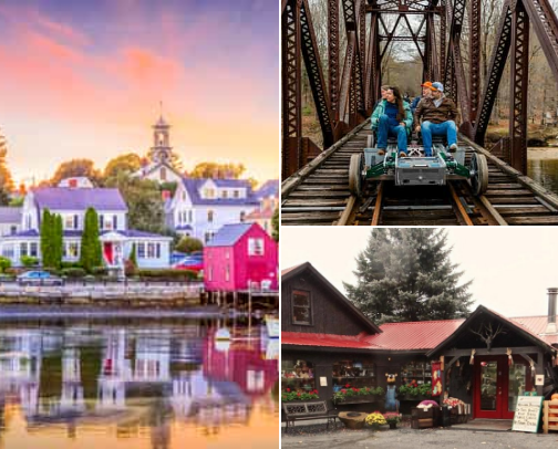 The Ultimate New England Fall Foliage Guide: Tours & Places to Stay cover photo collage