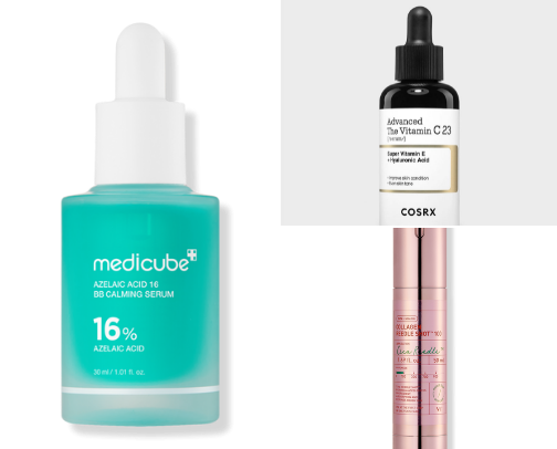 SKINCARE PRODUCTS THAT WORK FOR HYPERPIGMENTATION, DARK SPOTS, MELASMA, AGE SPOTS, SUN DAMAGE. cover photo collage