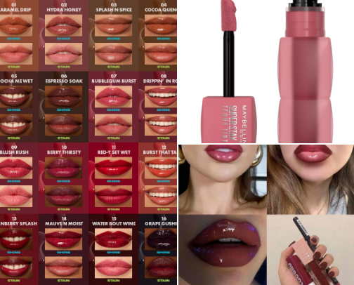 Lip products cover photo collage
