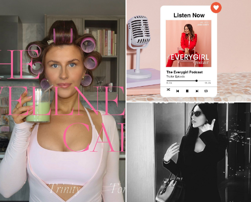 The Daily Routine Podcast Guide: Hot Girl Walks and Mindset Reset cover photo collage