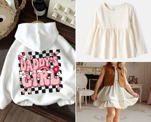 Little girl wardrobe recommendations cover photo collage