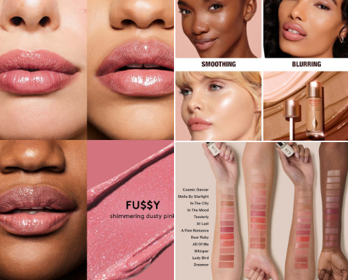 Trending Makeup: Glow, Gloss & Glam cover photo collage