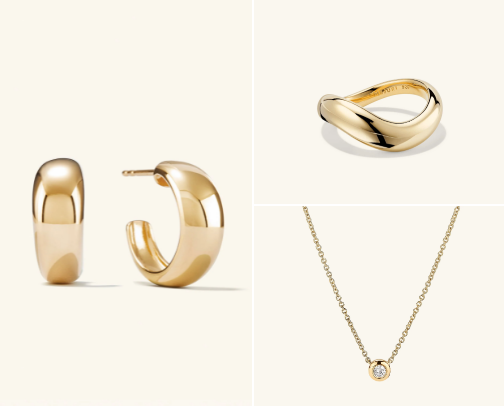 Classic gold jewerly finds for a clean girl look!✨ cover photo collage