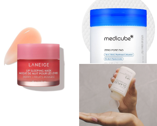 My favorite glowing beauty and gorgeous hair recs cover photo collage