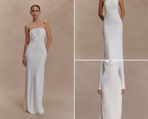 Neutral Bridesmaid Dresses cover photo collage
