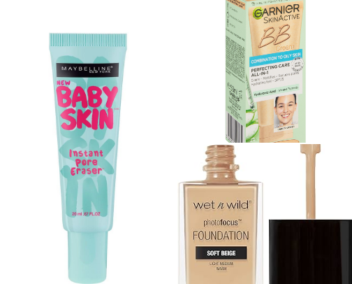 Affordable make up routine ✨️ cover photo collage