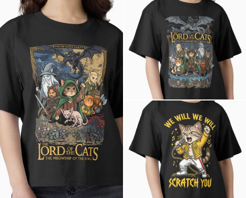 Cute Cat Parody Tee Collection 1 cover photo collage