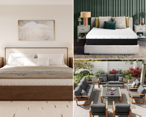 Beds and Sofas That Make Home Feel Like a Retreat.🛌 cover photo collage