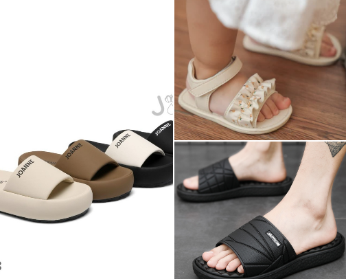Casual Slip-On Sandals for Everyday Comfort (Men, Women & Kids) cover photo collage