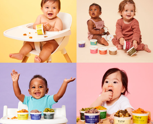 Tiny Organic Baby Food cover photo collage