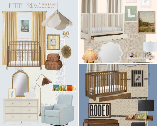 Nursery Mood Boards | Aesthetic Baby Room Ideas cover photo collage