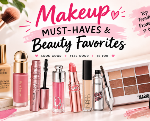 Makeup Must-Haves & Beauty Favorite cover photo collage