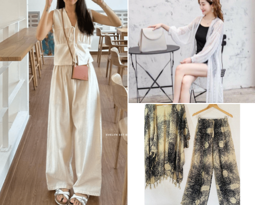 ide outfit untuk ke pantai cover photo collage
