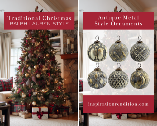 Traditional Christmas Decor in the Ralph Lauren Aesthetic | Classic Holiday Styling & Product Picks cover photo collage