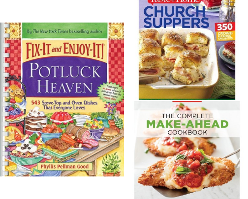 Good Cooking Church Supper Cookbooks cover photo collage