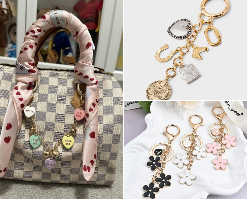 Favorites in the Purse chains and charms! cover photo collage