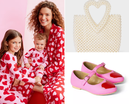 Valentine's Day Pajamas and Clothing for the Family cover photo collage