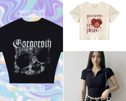 Women's Stylish Crop Top cover photo collage